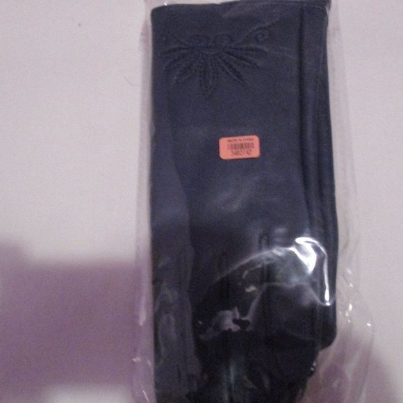 Touchscreen Gloves Leather Quilted Pattern Blue - Picture 3 of 6